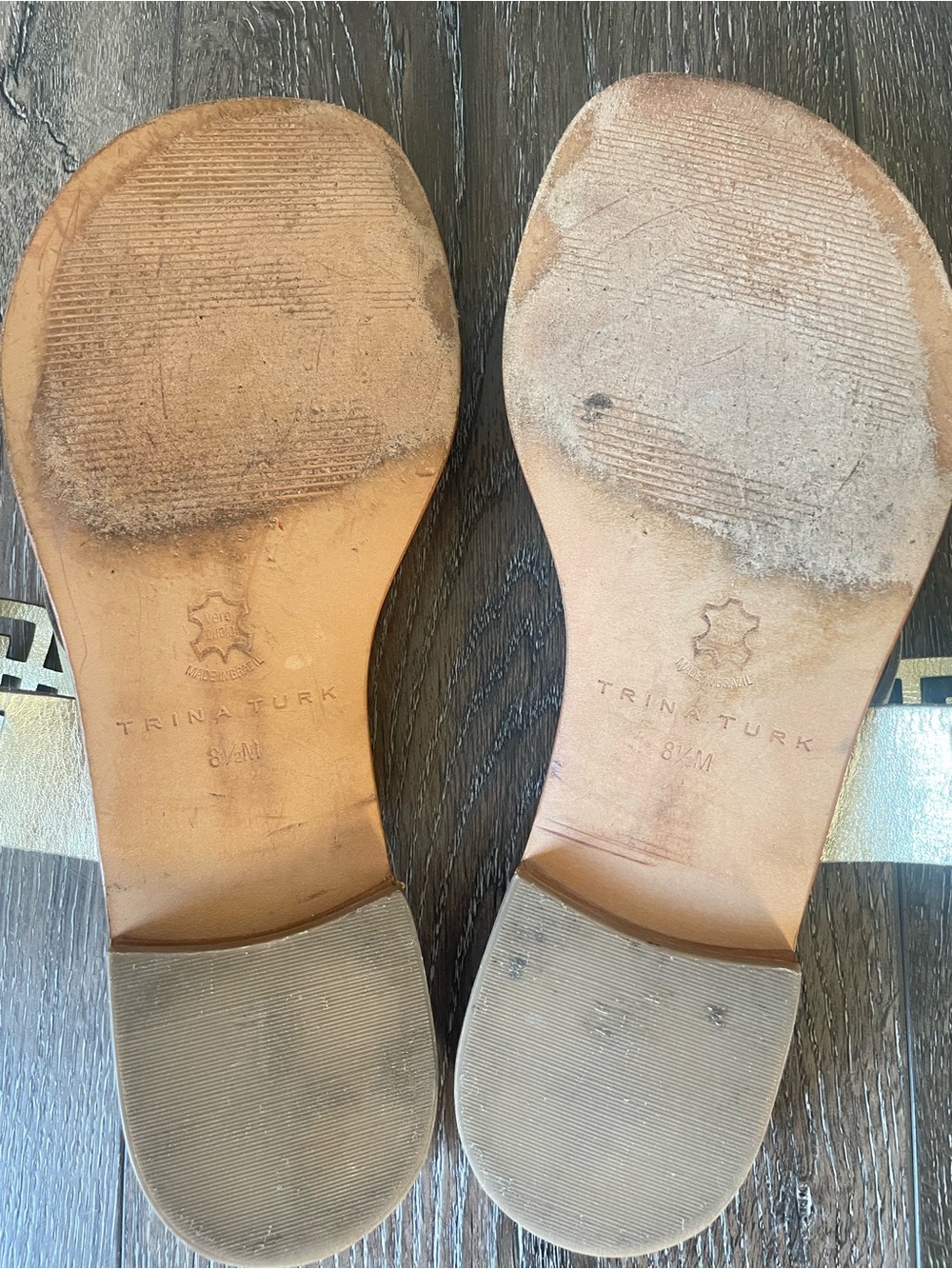 Trina Turk Gold Metallic Brentwood Sandals, size 8 1/2 - Picture 5 of 8